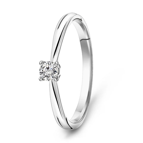 Inel solitari din aur alb cu diamante 42261721