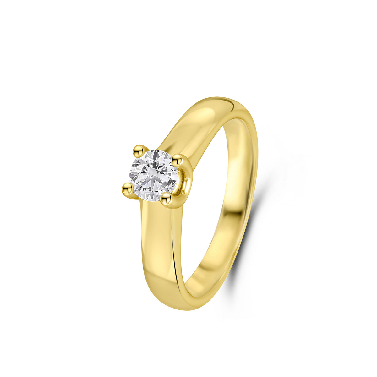 Inel solitar cu diamante din aur galben R092-SOL-Y053-030-G2-Y