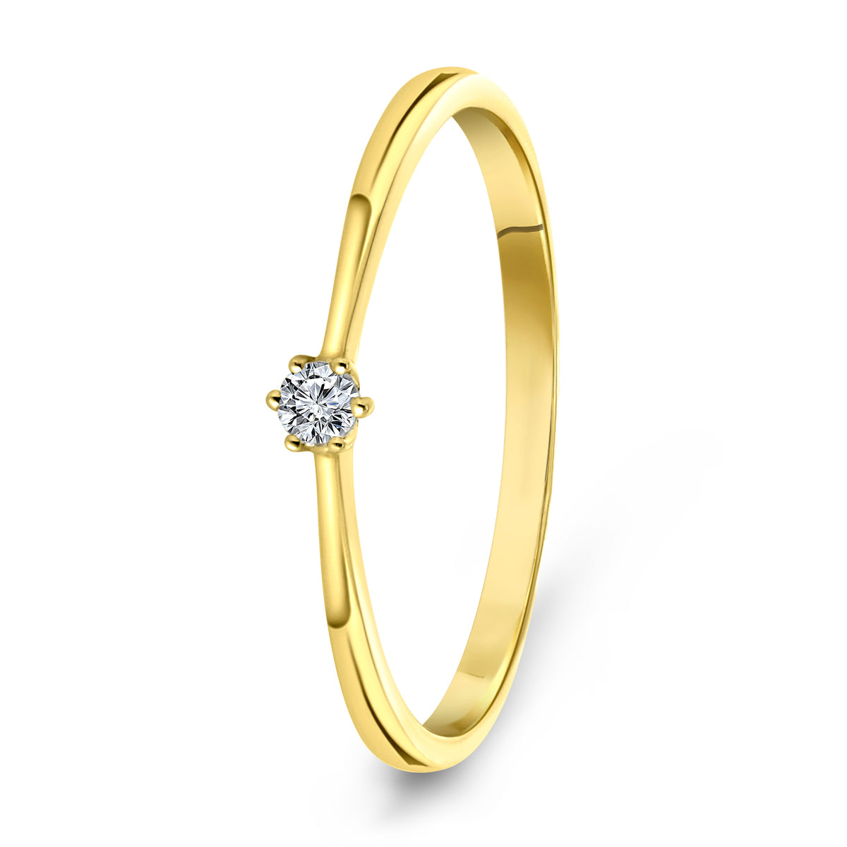 Inel solitar cu diamante din aur galben 42518652