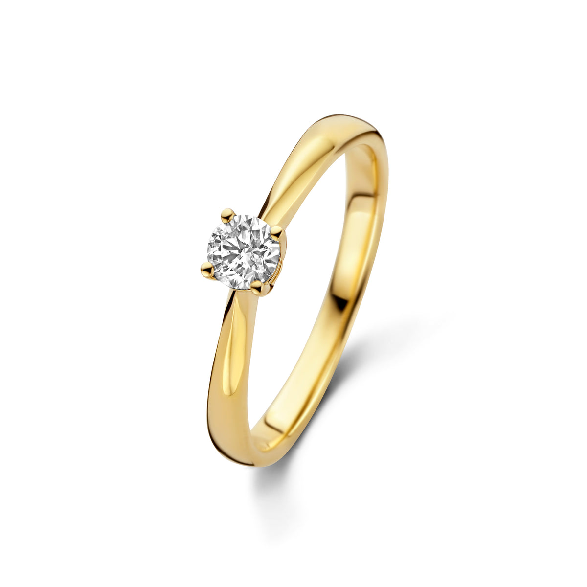 Inel solitar cu diamante din aur galben R092-SOL-Y422-030-G2-Y