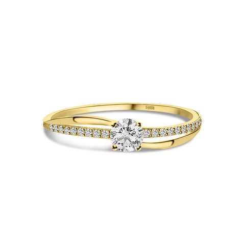 Inel din aur galben zirconiu R122-0-XSZR0329-FCZ-Y