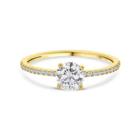 Inel din aur galben cu zirconiu R122-I26-I18SZR0364-FCZ-Y