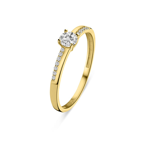 Inel din aur galben cu zirconiu R122-V-VXSZR200328-FCZ-Y