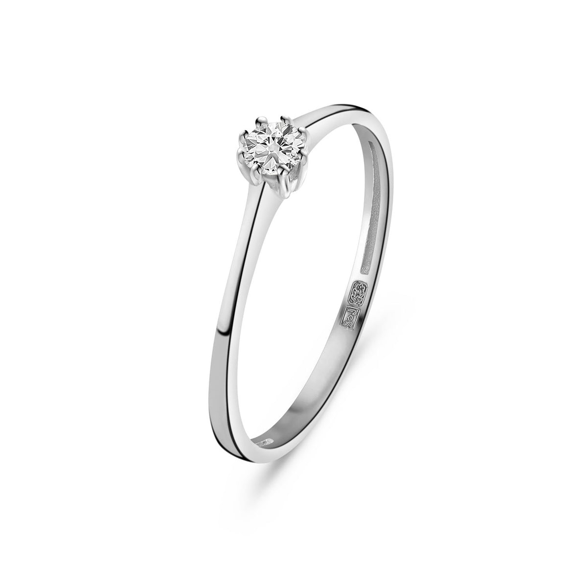 Inel din aur alb cu zirconiu R122-VX3-VX3SZR200290-FCZ-W