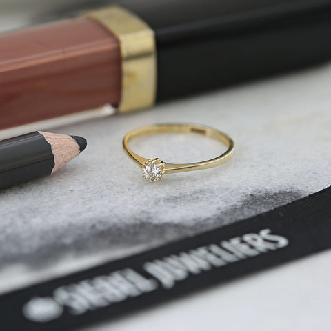 Inel din aur galben cu zirconiu R122-VX3-VX3SZR200290-FCZ-Y