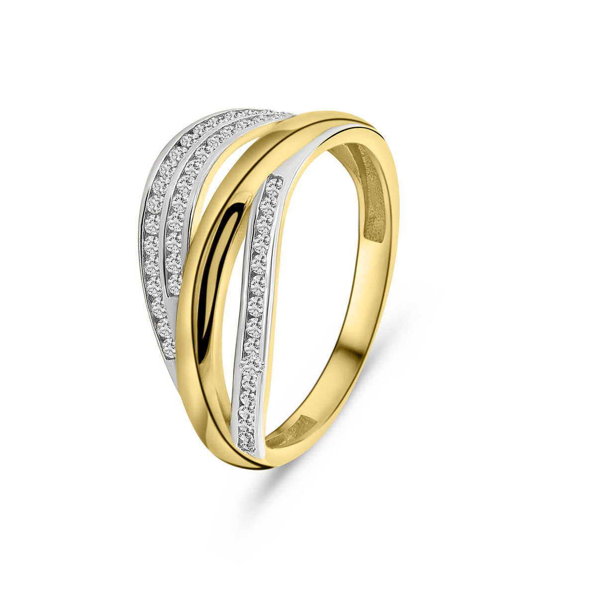 Inel bicolor fantasy zirconia R122-VX6-VX6ZR200742-YW