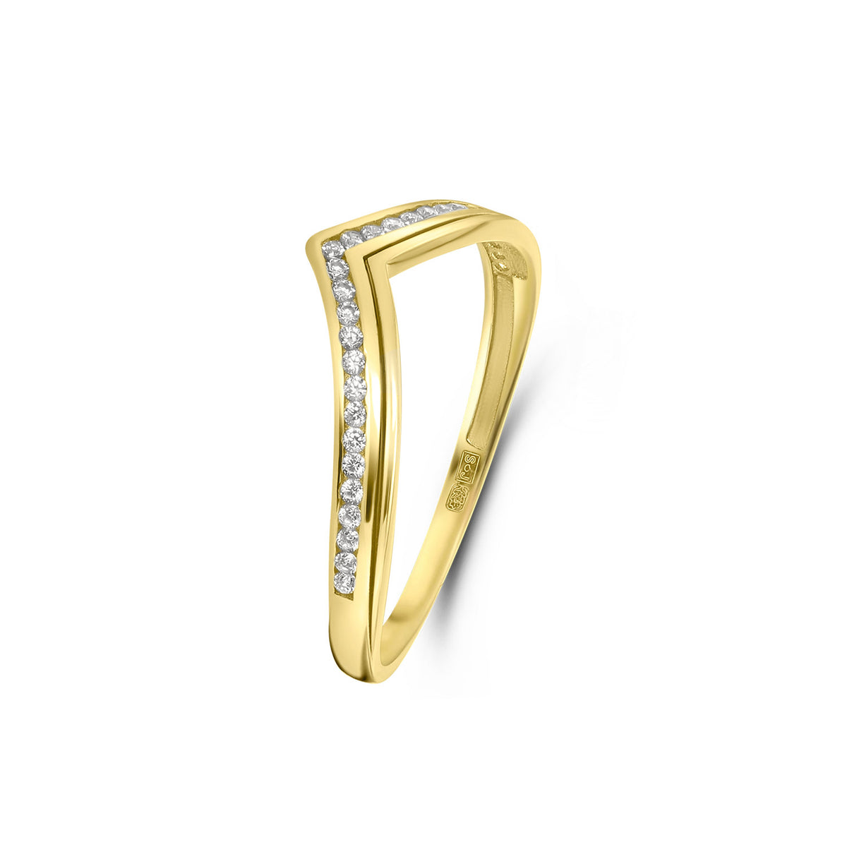 Inel din aur galben cu zirconiu R122-VX8-VX8ZR0798-Y