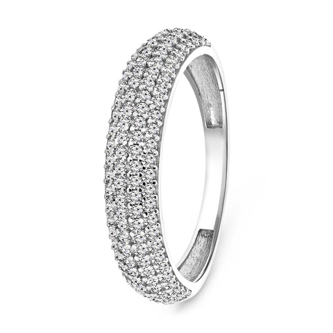 Inel din aur alb cu zirconiu