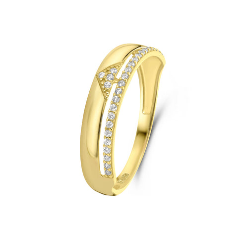 Inel din aur galben cu zirconiu R122-VX9-VX9ZR200756-Y