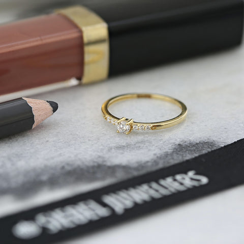 Inel din aur galben cu zirconiu R122-X3-X3SZR0311-FCZ-Y