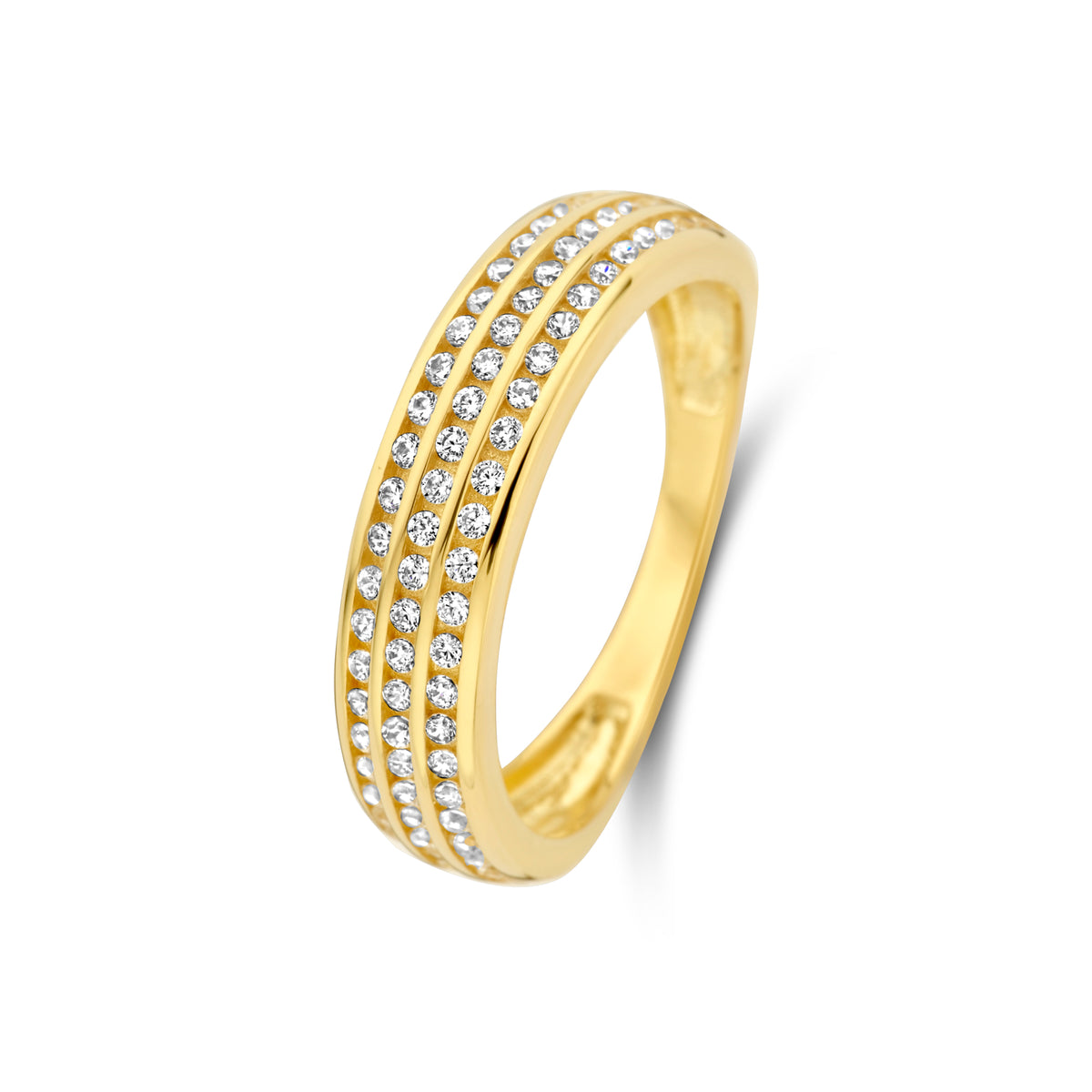 Inel din aur galben cu zirconiu