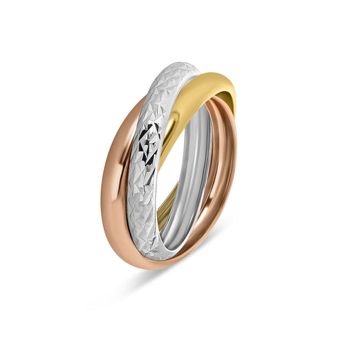 Inel Trinity tricolor R122-XXHAR504289-SL-DC-YWR