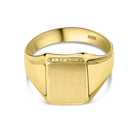 Inel cu sigiliu din aur galben dreptunghiular R122-XXVGR0359-Y