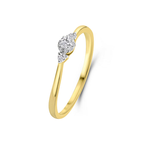 Inel din aur galben cu diamant R138-RG48685-Y
