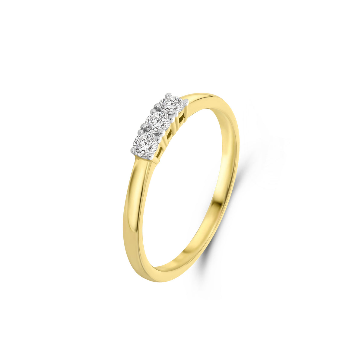 Inel din aur galben cu diamante cultivate in laborator R138-RG63726-CV-Y