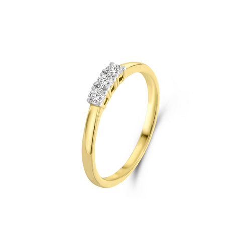 Inel din aur galben cu diamante cultivate in laborator R138-RG63726-CV-Y