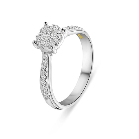 Inel din aur alb cu diamant R138-RG76298-W