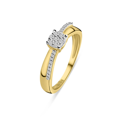 Inel din aur galben cu diamante R138-RG84434-Y