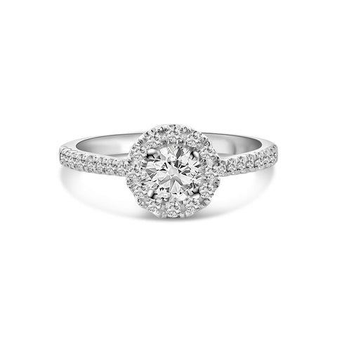 Inel din aur alb cu diamante cultivate în laborator R159-1089913006494-LG-W