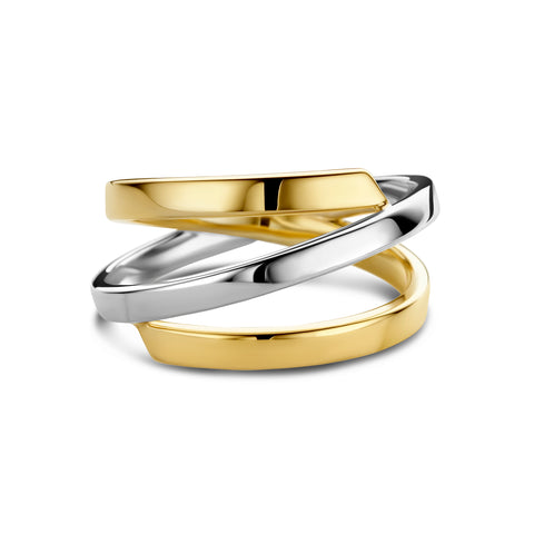 Inel bicolor răsucit R173-87.0073.1702-YW