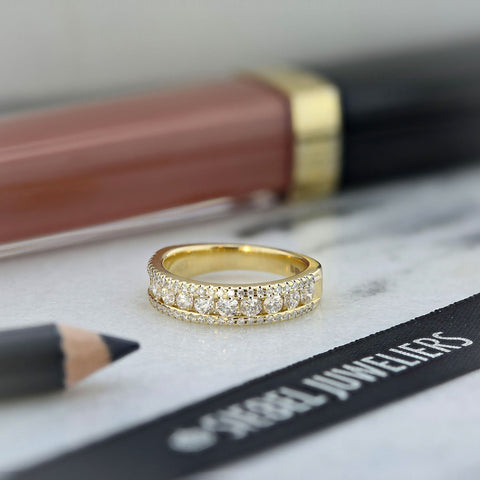 Inel din aur galben cu diamant cultivat în laborator R177-UFOC3584G-LG-Y