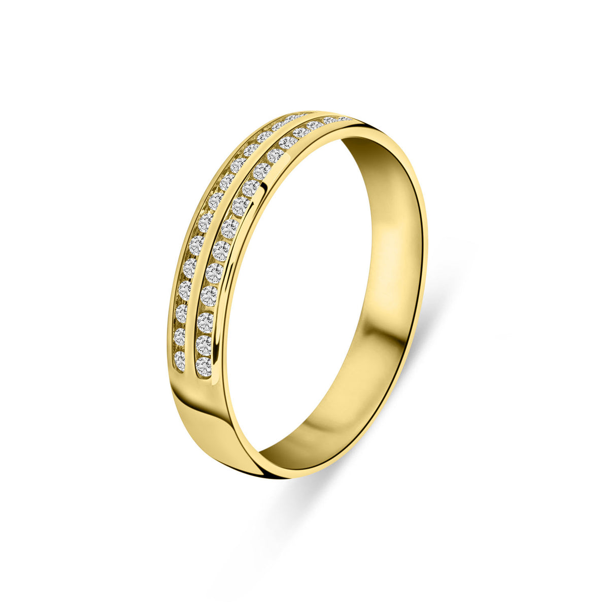 Inel glisant din aur galben cu diamante R177-UFOQ3632G-Y