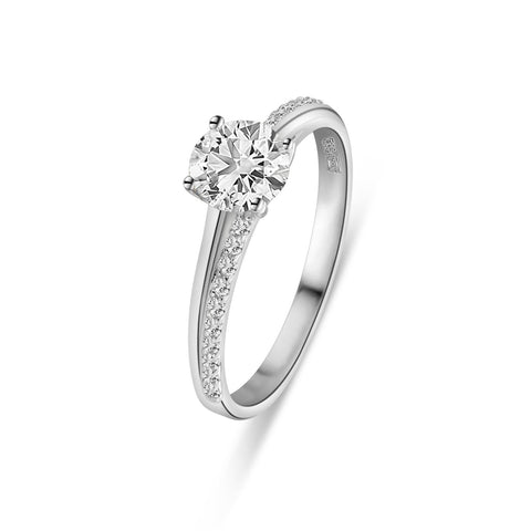 Inel din aur alb cu zirconiu R210-59272Z-W