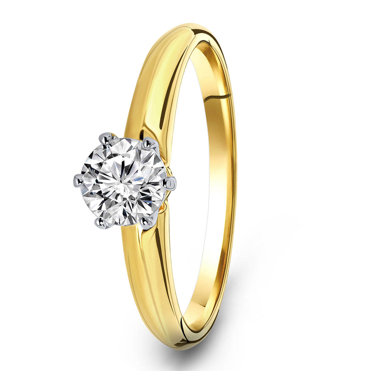 Inel din aur galben cu zirconiu R210-59313Z-Y