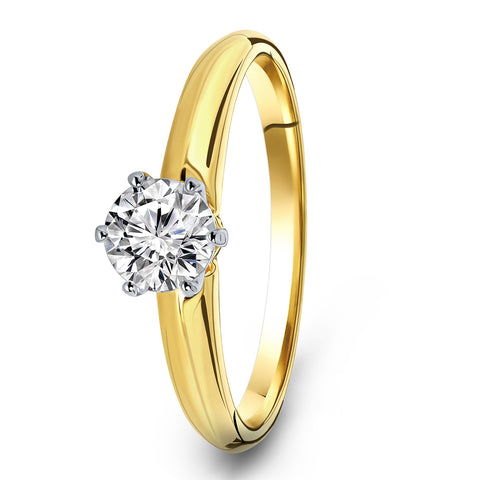 Inel din aur galben cu zirconiu R210-59313Z-Y