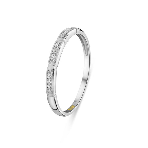 Inel din aur alb cu 0,04 ct. diamant R382-R304405-W