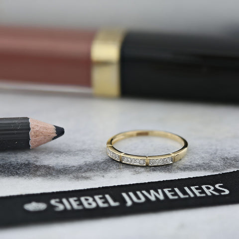 Inel fantezie din aur galben cu diamante R382-R304405-Y