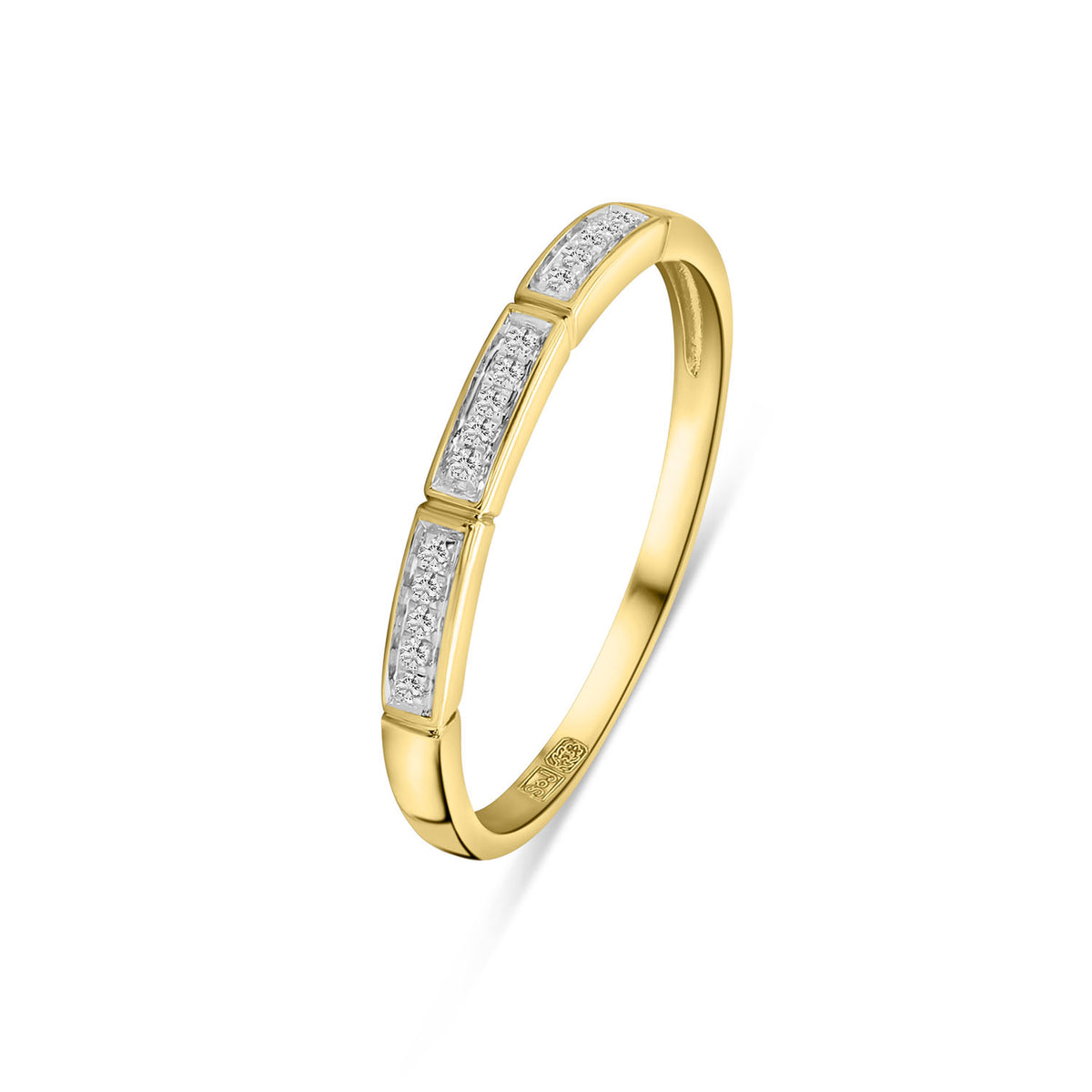 Inel fantezie din aur galben cu diamante R382-R304405-Y