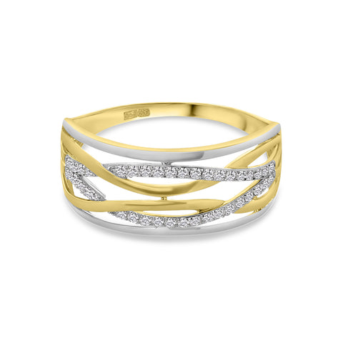 Inel fantezie din aur galben cu diamante R382-R31673DIA14KYW-Y