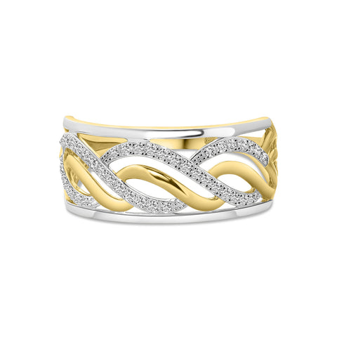 Inel fantezie din aur galben cu diamante R382-R316077-Y