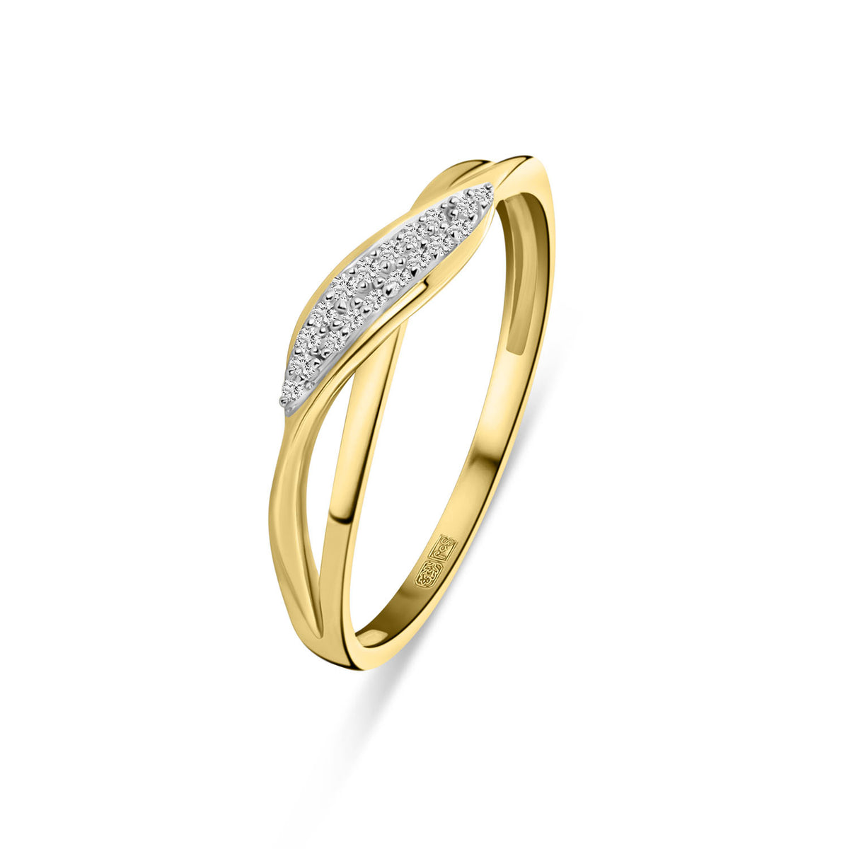 Inel din aur galben cu diamant R404-IGR-38968-YW