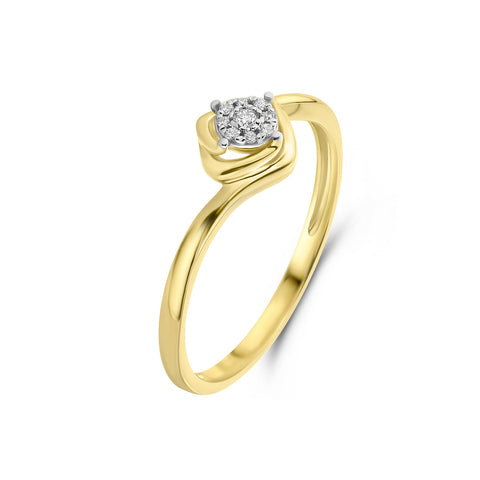Inel din aur galben cu diamant R404-IGR-39814-Y