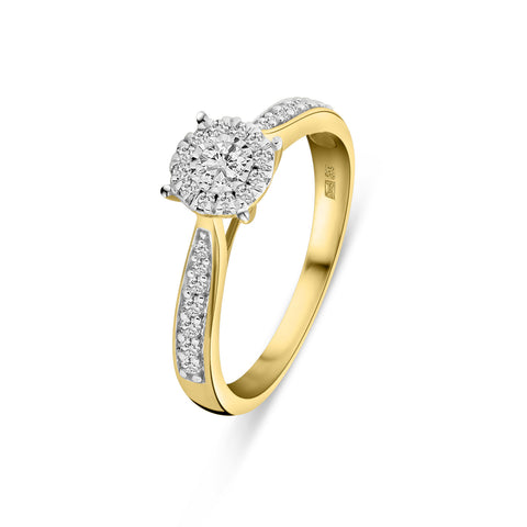 Inel din aur galben cu diamante cultivate in laborator R404-IGR35763-LG-YW