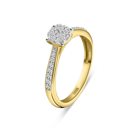 Inel din aur galben cu diamante cultivate in laborator R404-IGR39889-LG-Y