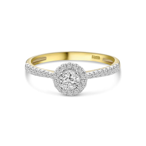 Inel din aur galben cu diamante cultivate în laborator R404-R40378-LG-YW