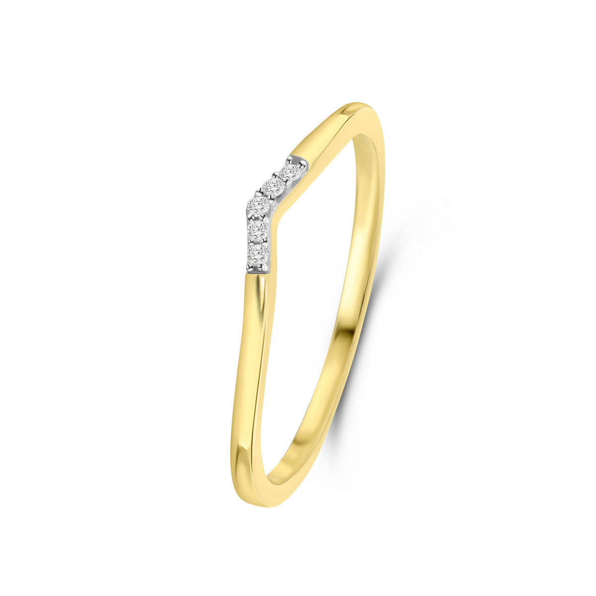 Inel glisant din aur galben cu diamant R404-R41819-Y