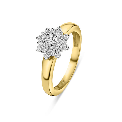 Inel din aur galben cu diamant cultivat in laborator R404-R41988-LG-Y