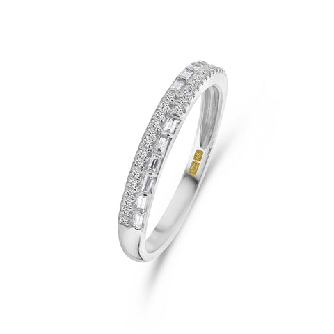 Inel glisant din aur alb cu diamante R404-RG46375-W