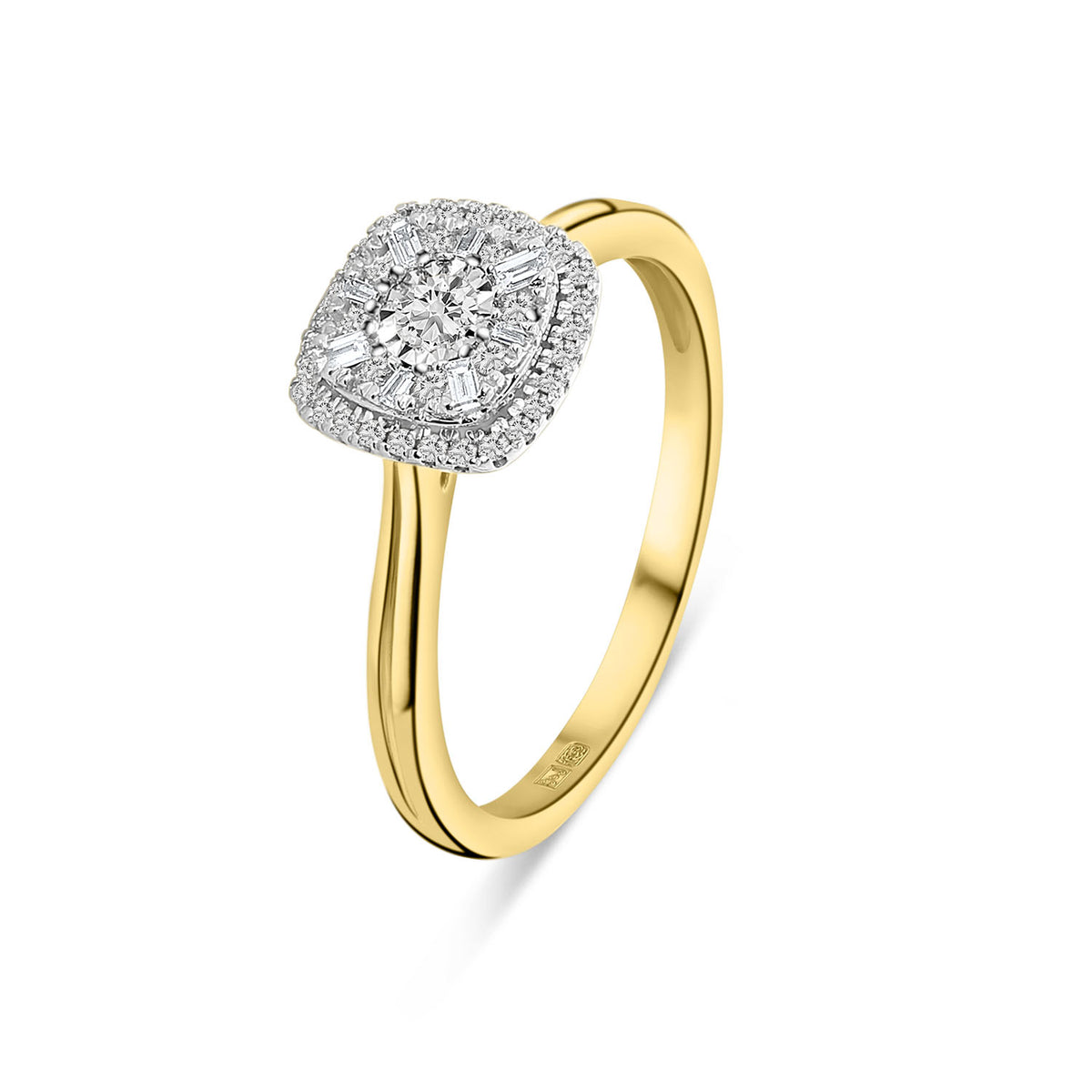Inel din aur galben cu diamante cultivate in laborator R404-RG48548-LG-YW