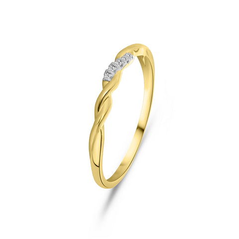 Inel din aur galben cu diamante R404-RG50191-Y