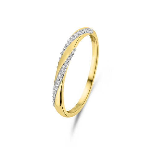 Inel din aur galben cu diamante R404-RG50439-Y