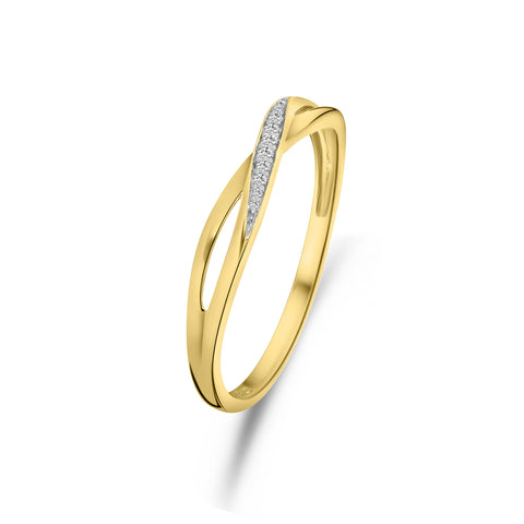 Inel din aur galben cu diamante R404-RG50469-Y