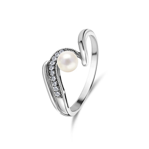 Inel din argint sterling cu cristal Swarovski si perla 15578