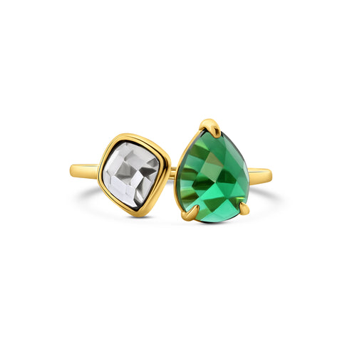 Inel placat cu aur cu pietre colorate 241S0035