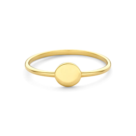 Inel cu sigiliu din aur galben rotund R470-AG1649-2488-Y