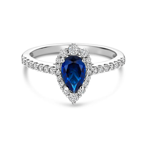 Inel din argint sterling cu zirconiu albastru - R18810BL